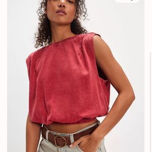 We The Free Boba Girl Tee, SM, Berry Twist NWT